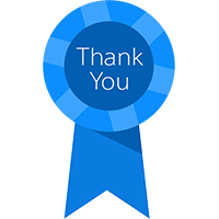 Blue Ribbon thank you
